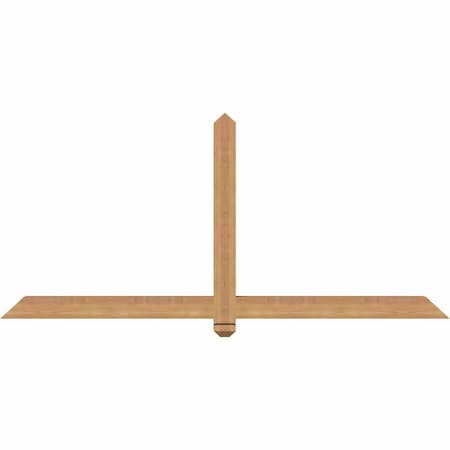 Ekena Millwork Eugene Smooth Timber Gable Bracket, Western Red Cedar, 72"W x 33"H x 3 1/2"D x 3 1/2"F, 11/12 Pitch GBW072X33X0404EUG00SWR